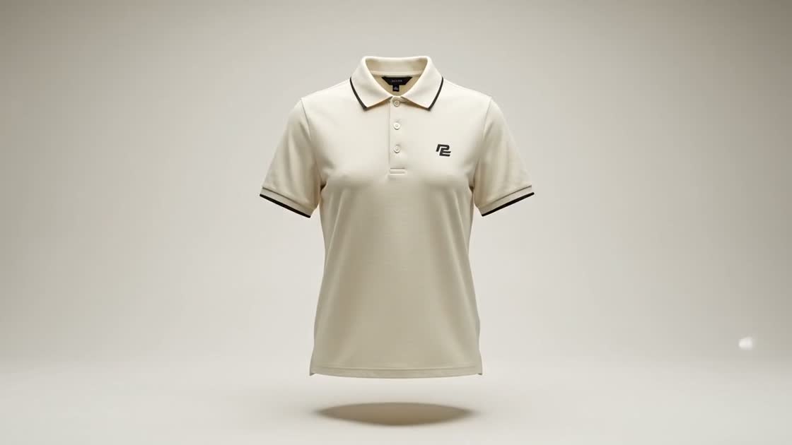 A polo shirt assembling from its cut panels